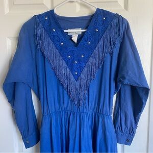 Vintage 80s cowgirl fringe dress